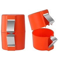 Egg Cracker 2-Pack S - Stainless Steel Opener For Raw Or Boiled Eggs (Orange & Yellow) Egg Shell Opener