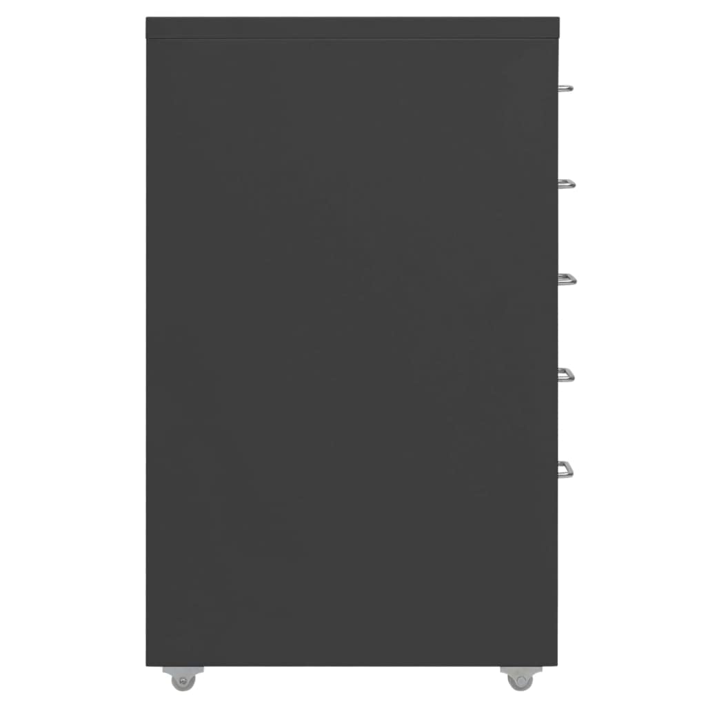 Mobile File Cabinet in Metallo con 6 Cassetti Grigio 28x41x69 cm Ufficio Storage Soluzione su Ruote Archivio Cabinet per Efficiente nizzazione