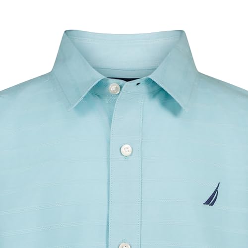 Image of Nautica Boys Short Sleeve Woven Button-Down Shirt. Light Weight & Breathable