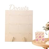 Donut Board,Holz 9-Fach Donut Ständer für Hochzeit - Wiederverwendbarer Ständer Für Catering Geburtstag Cafe Party,Weihnachten Geburtstag Party Events