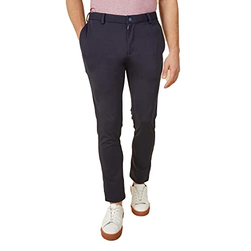Image of Siea Casual Solid Khakis in Brown