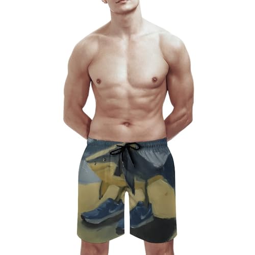 Tralalero-Tralala Merch Mens Swim Trunks Beach Compression Liner Shorts2