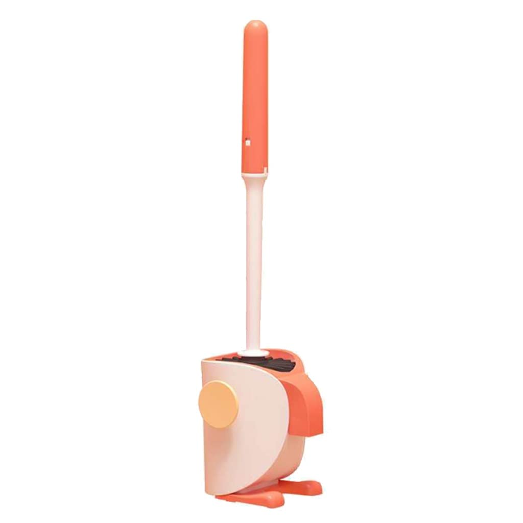 Juego de escobilla y Soporte para Inodoro, Cepillo de Limpieza para Inodoro de baño con Silicona Suave, Cepillo de Suelo de pie y de Pared