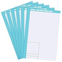 Harloon 6 Pcs 6.6 x 10 Inch Blank Comic Book with 24 Comic Panels Draw It Yourself Comic Sketch Book Create Your Own Comic Book Paper Comic Book Maker for Kid Art Drawing Your Own Story, 24 Pages