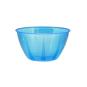 Party Essentials Neonblaue Acryl-Schüssel, 680 ml, 24 Stück
