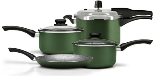 Conjunto De Panelas Aluminio 4 Peças Aa Maximum Stone Verde Panelux