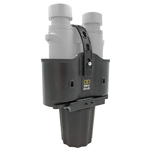 BINO DOCK Binocular Holder - Fits Any Cup Holder/Vehicle, Adjustable