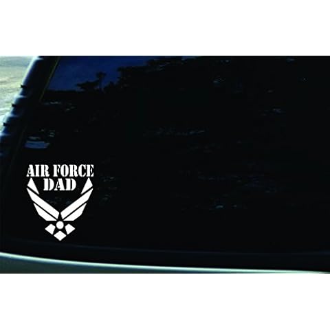 4" X 4.5" Air Force Dad Vinyl DIE Cut Decal for Your car, Truck, Window, Laptop, MacBook Cover
