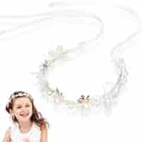 Amazon.com: NQEUEPN White Copper Wire Flower Girl Headband