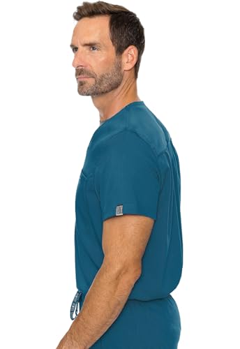 Image of Med Couture Rothwear Touch Scrub Top for Men V-Neck 1 Pocket