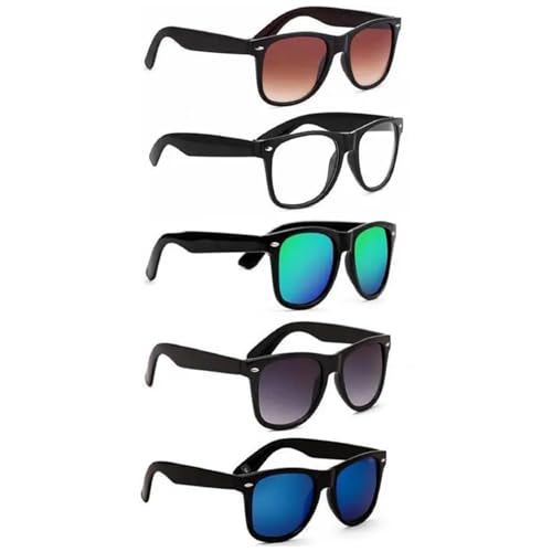 Image of ELLIGATOR UV Protected Sunglasses for Men & Women | Full-Rim Cover Eyewear for Driving, Cycling, Sports | Lightweight Flexible Optical Frame for All-Day Comfort & Selfies ARN205-21