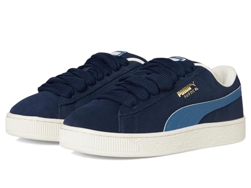 PUMA Suede XL (Big Kid) Sneaker, Club Navy/Blue Horizon, 7 US Unisex