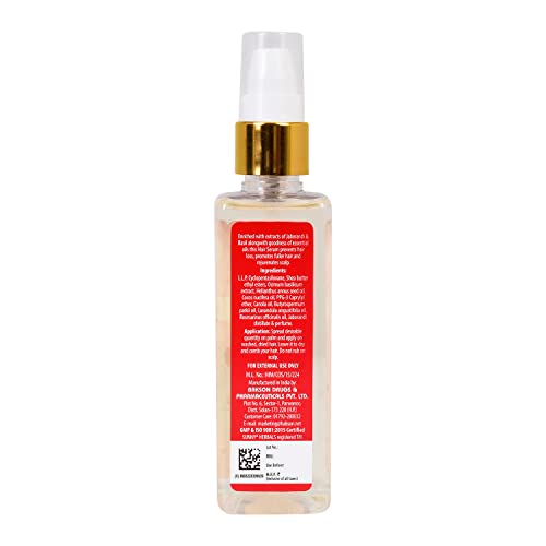 Image of Sunny Herbals Hair Serum Enriched With Jaborandi & Basil & Essential Oils To Prevent Hair Loss, Promotes Fuller Hair And Rejuvenates Scalp | Excellent Potion To Nourish Hair 100ml(Pack of 1)