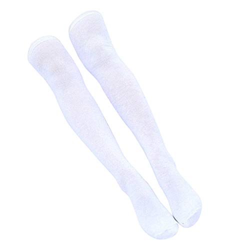 Generic 5 Pares de Meias Femininas Meninas Coxa Macia Sobre O Joelho Botas Meia 71 Cm