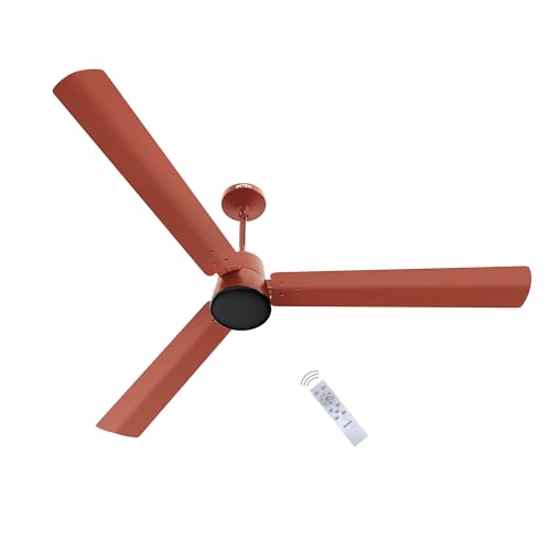 Image of Intex Dynojet 1200mm BLDC Ceiling Fan with Remote, 350 RPM High Speed, 220 CMM Air Delivery, Energy Saving Eco Mode, Timer, Silent Operation, Premium Finish Ceiling Fan (Matte Brown)