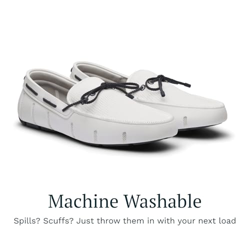 Image of SWIMS Braided Lace Loafer for Men, Breathable Slip On Water Friendly Driving Shoe, Lightweight Mesh Upper, Drainage Sole