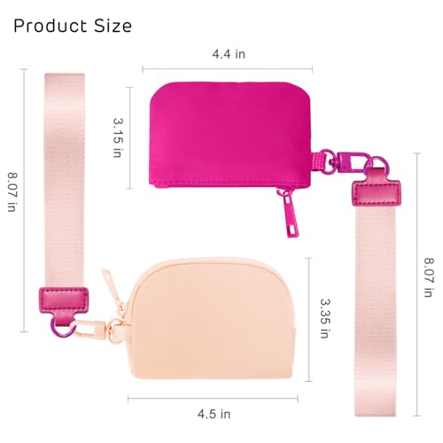 Viverte Dual-Pouch Zip-Around Keychain Wristlet Wallet (Various Colors) - image 3