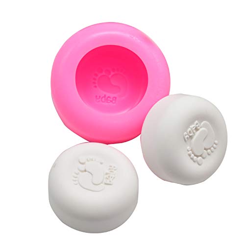 Moldfun Little Baby Feet Footprint Silicone Mold For Baby Shower Party Soap, Fondant, Chocolate, Candy, Lotion Bar, Bath Bomb #TOP1