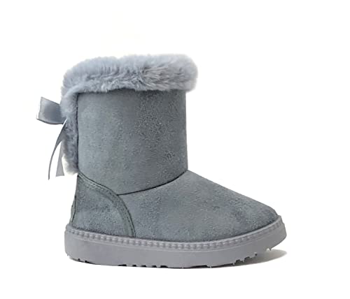 REDVOLUTION Kid Boots Toddler Girls Cute Butterfly Bow Snow Boot