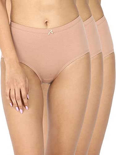 Image of NYKD Women's Cotton Briefs (Pack of 3) (NYP104 Beige