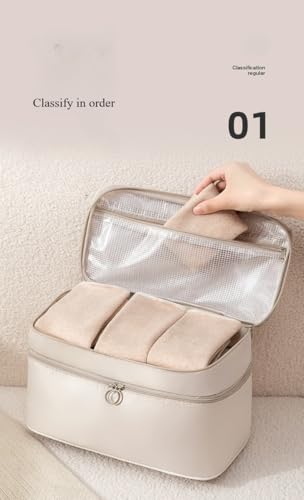 Travel Bra & Underwear Organizer: Portable Multi-compartment Storage Pouch, Washable Foldable Design for Essentials (Pink)3