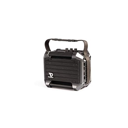 Dreamwave Rockstar Mini Outdoor Portable Bluetooth Speaker with Hi-Res 40W Audio,Support USB Flash Drive Music Playing&Karaoke Input,TWS Dual Pairing,10 Hour Playtime,IPX5 Splash Proof,USB-C (Black)