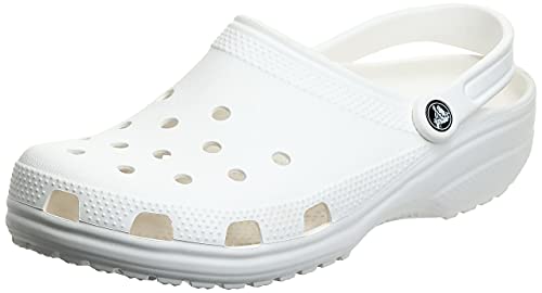 Crocs Unisex Men's and Women's Classic Clog, White, 8 US
