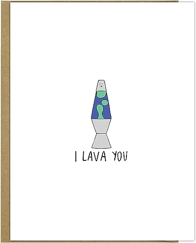 rockdoodles I Lava You Punny Valentine's Day Cards, Funny & Humorous Adult Valentine, Anniversary & Witty Love Puns for Him & Her (I Lava You)