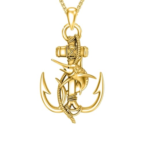 Collier ancre homme argent - Terminé les bijoux qui noircissent à l'eau de mer