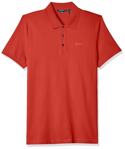 Listado de Perry Ellis Rojo los 10 mejores. 38 Perry Ellis 4HSK7174645 Playera Polo Manga Corta para Hombre, Color Rojo, Talla Chico