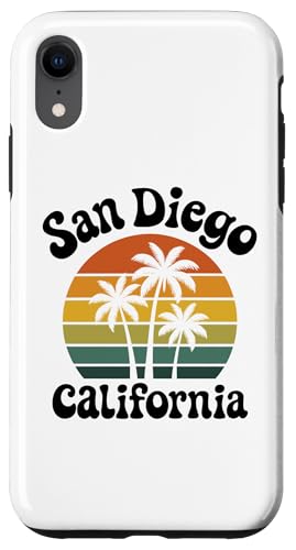 サンディエゴ レトロ カリフォルニア サーフ ビーチ SD La Jolla Oceanside スマホケース iPhone XR 用