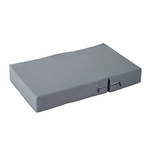 PawHut Tiertreppe Tierunterlage Klappbar Hundetreppe Treppe Unterlage für Katze und Hunde Grau L42 x B39 x H20 cm