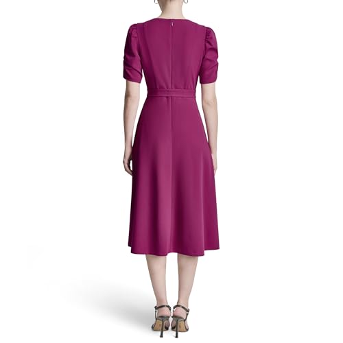 Image of DKNY Women's Jewel Neck Scuba Crepe Dress