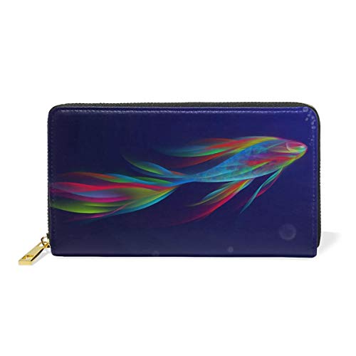 Preisvergleich Produktbild XCNGG Quallen Galaxy Leder Geldbörse Nettes Mädchen Reißverschluss Clutch Geldbörse