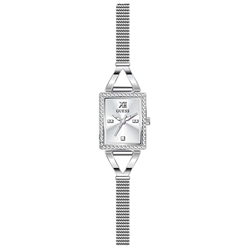 GUESS Women's Jewelry Square Glitz Japanese Quartz Watch GW0400L1