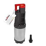 Grafner Automatik Drucktauchpumpe mit 1100 Watt und Rückschlagventil, 6500 l/h, max. 4,5 bar, Förderhöhe: 45 m, Eintauchtiefe: 12 m, Brunnenpumpe Zisternenpumpe Gartenpumpe Wasserpumpe