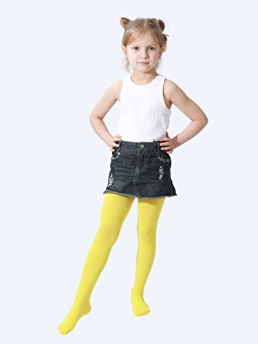 Image of EVERSWE Girls Semi Opaque Footed Tights, Microfiber Tights
