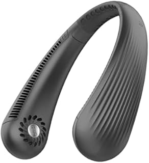 longsheng Przenośny wachlarz na szyję, bezgłośny wentylator bez ostrza, ładowany przez USB mały wentylator, 3 prędkości na baterie wentylator do noszenia chłodziarka na szyję do domu biura na zewnątrz kempingu podróży