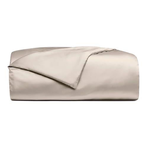 Cozy Earth Luxury Duvet Cover Queen - 100% Viscose from Bamboo - Ultra-Soft, Cooling & Lightweight Duvet Cover - Temperature-Regulating Bedding with Concealed Zip & Interior Snap Closures - Driftwood