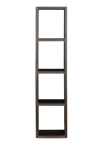 Image of SBF Furniture Tree Bookshelf Floor Standing Bookcase Free Standing Multipurpose Storage Rack for Books Magazines Organizer Showcase DIY (NEW MINI GHODO - Brown, NEW MINI GHODO)