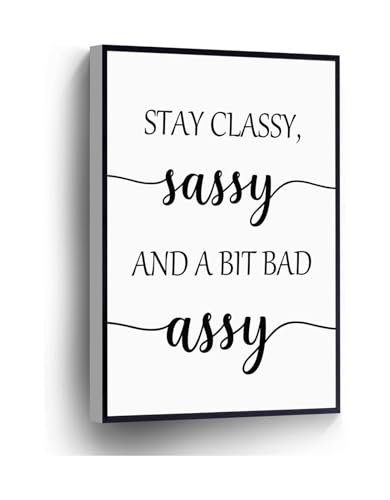 Cuadro en lienzo Stay Classy enmarcado de 20x30cm para decorar con estilo un despacho de jefe
