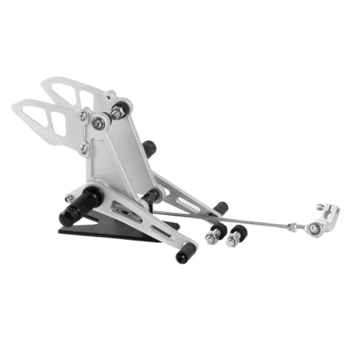 Repose-pieds arrière CB500 réglables en aluminium usiné argent haute précision