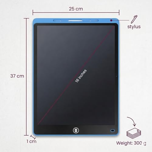 Image of 16 Inch LCD Writing Tablet with Stylus Pen, Colorful Screen Magic Slate Doodle Drawing Board Pad Kids - Random Color