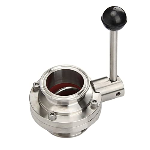Valve sanitaire 1.5'' d'ingénierie en acier inoxydable poli à poignée ergonomique