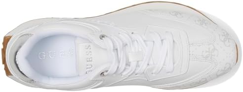 GUESS Women's LUCHIA Sneaker, White Multi, 6.5 | Image 1