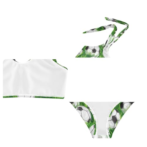 Wusikd Soccer Balls Girls Swimsuits Two Piece Grass Swimwear Bikini Set for for Girls Size 3T4