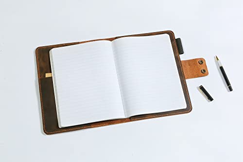 Personalized Leather Composition Notebook Book Cover Case/Vintage Rustic Leather Cover Portfolio For Composition Notebook #TOP2