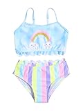 SOLY HUX Toddler Girl's Bathing Suit Two Piece Swimsuit Cute Rainbow Bikini Set Multicolor 120