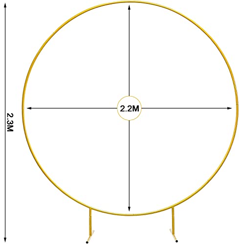 Langxun Large Size 7.2Ft Gold Metal Balloon Arch Decoration, For Birthday Party Decoration, Wedding Decoration, Graduation Decorations And Event Party Supplies, Baby Shower Photo Background Decoration #TOP1