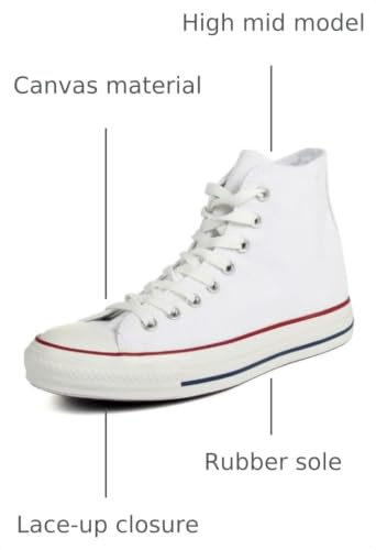 Image of Converse Chuck Taylor All Star Classic High Trainers for Men and Women, White - Matte White - Size: EU 41